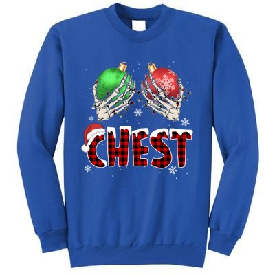 Chest Nuts Christmas Chestnuts Xmas Couple Matching Costume Gift Tall Sweatshirt