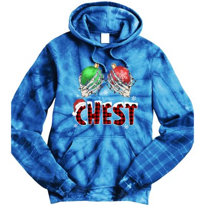 Chest Nuts Christmas Chestnuts Xmas Couple Matching Costume Gift Tie Dye Hoodie