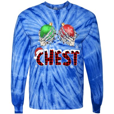 Chest Nuts Christmas Chestnuts Xmas Couple Matching Costume Gift Tie-Dye Long Sleeve Shirt