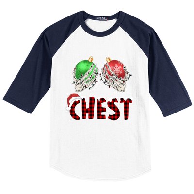 Chest Nuts Christmas Chestnuts Xmas Couple Matching Costume Gift Baseball Sleeve Shirt