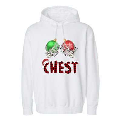 Chest Nuts Christmas Chestnuts Xmas Couple Matching Costume Gift Garment-Dyed Fleece Hoodie