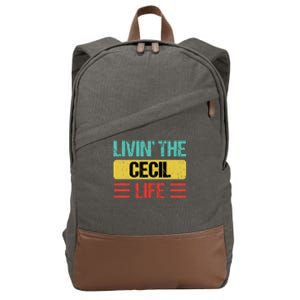 Cecil Name Cotton Canvas Backpack