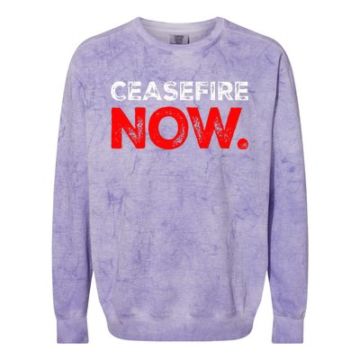 Ceasefire NOW Colorblast Crewneck Sweatshirt