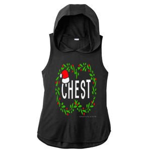 Chest Nuts Christmas Funny Matching Couple Chestnuts Ladies PosiCharge Tri-Blend Wicking Draft Hoodie Tank