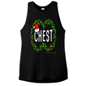 Chest Nuts Christmas Funny Matching Couple Chestnuts Ladies PosiCharge Tri-Blend Wicking Tank