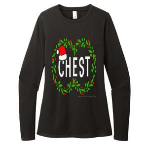 Chest Nuts Christmas Funny Matching Couple Chestnuts Womens CVC Long Sleeve Shirt