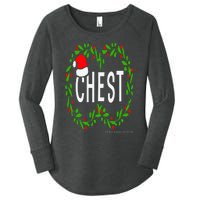 Chest Nuts Christmas Funny Matching Couple Chestnuts Women's Perfect Tri Tunic Long Sleeve Shirt