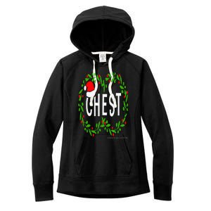 Chest Nuts Christmas Funny Matching Couple Chestnuts Women's Fleece Hoodie