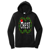 Chest Nuts Christmas Funny Matching Couple Chestnuts Women's Pullover Hoodie