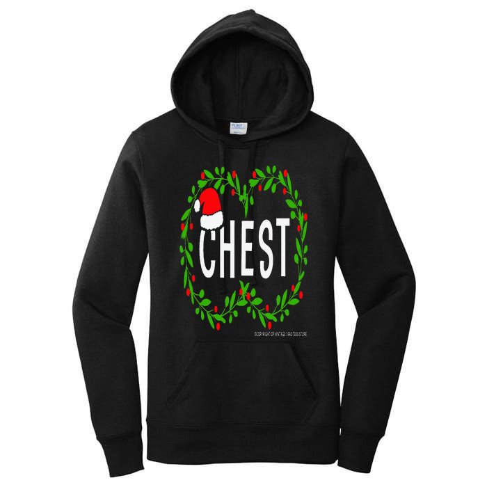 Chest Nuts Christmas Funny Matching Couple Chestnuts Women's Pullover Hoodie