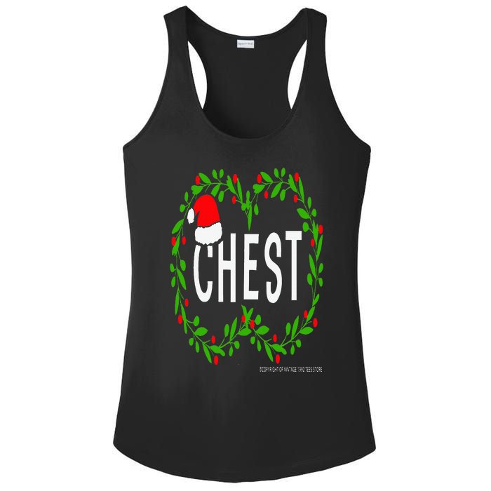 Chest Nuts Christmas Funny Matching Couple Chestnuts Ladies PosiCharge Competitor Racerback Tank