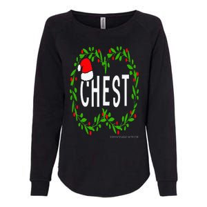 Chest Nuts Christmas Funny Matching Couple Chestnuts Womens California Wash Sweatshirt