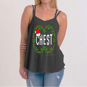 Chest Nuts Christmas Funny Matching Couple Chestnuts Women's Strappy Tank