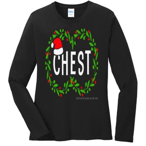 Chest Nuts Christmas Funny Matching Couple Chestnuts Ladies Long Sleeve Shirt