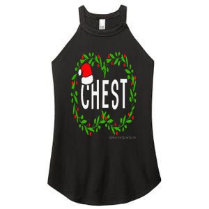 Chest Nuts Christmas Funny Matching Couple Chestnuts Women's Perfect Tri Rocker Tank