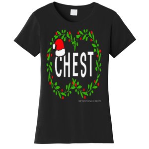 Chest Nuts Christmas Funny Matching Couple Chestnuts Women's T-Shirt