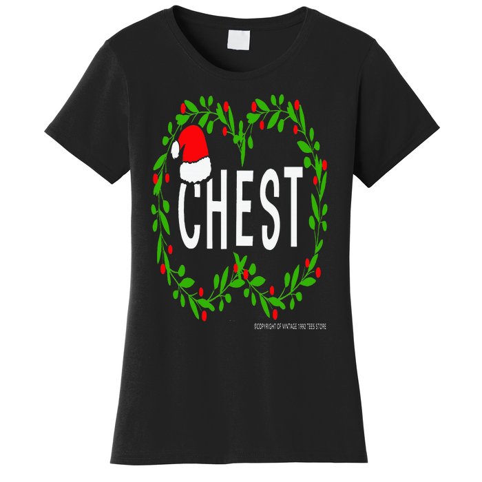 Chest Nuts Christmas Funny Matching Couple Chestnuts Women's T-Shirt