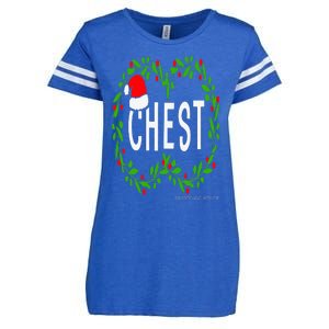 Chest Nuts Christmas Funny Matching Couple Chestnuts Enza Ladies Jersey Football T-Shirt