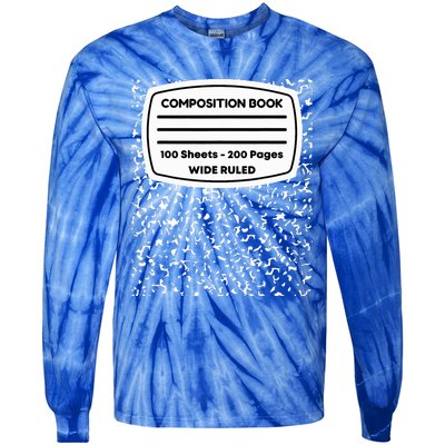 Composition Notebook Costume Matching Group Halloween Tie-Dye Long Sleeve Shirt