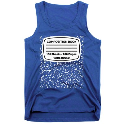 Composition Notebook Costume Matching Group Halloween Tank Top