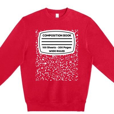 Composition Notebook Costume Matching Group Halloween Premium Crewneck Sweatshirt