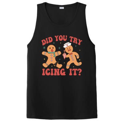 Cute Nurse Christmas Did You Try Icing It  Christmas Nurse Nicu Nurse Christmas PosiCharge Competitor Tank