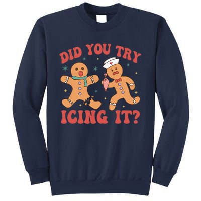 Cute Nurse Christmas Did You Try Icing It  Christmas Nurse Nicu Nurse Christmas Sweatshirt