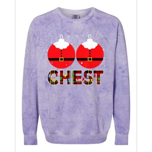 Chest Nuts Christmas Matching Couple Chestnuts Xmas Colorblast Crewneck Sweatshirt