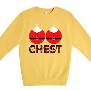 Chest Nuts Christmas Matching Couple Chestnuts Xmas Premium Crewneck Sweatshirt