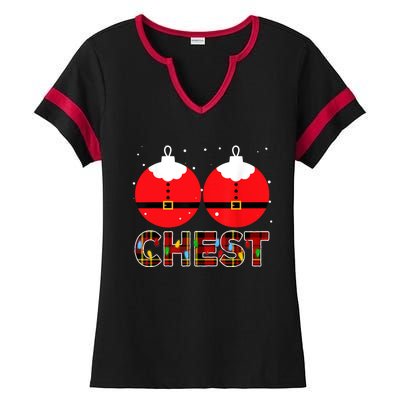 Chest Nuts Christmas Matching Couple Chestnuts Xmas Ladies Halftime Notch Neck Tee