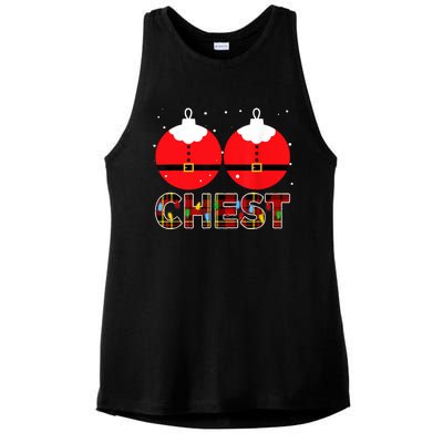 Chest Nuts Christmas Matching Couple Chestnuts Xmas Ladies PosiCharge Tri-Blend Wicking Tank