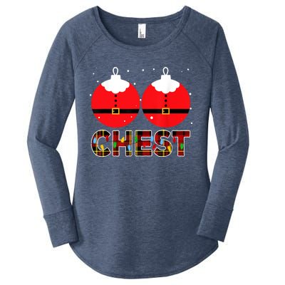 Chest Nuts Christmas Matching Couple Chestnuts Xmas Women's Perfect Tri Tunic Long Sleeve Shirt