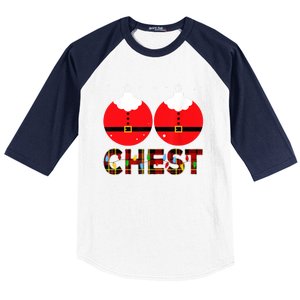 Chest Nuts Christmas Matching Couple Chestnuts Xmas Baseball Sleeve Shirt