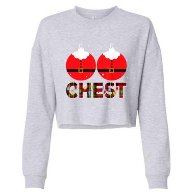 Chest Nuts Christmas Matching Couple Chestnuts Xmas Cropped Pullover Crew