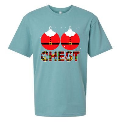 Chest Nuts Christmas Matching Couple Chestnuts Xmas Sueded Cloud Jersey T-Shirt