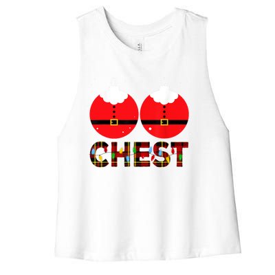 Chest Nuts Christmas Matching Couple Chestnuts Xmas Women's Racerback Cropped Tank