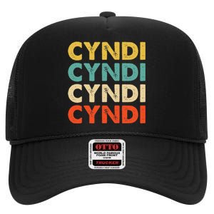 Cyndi Name High Crown Mesh Back Trucker Hat