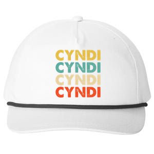 Cyndi Name Snapback Five-Panel Rope Hat