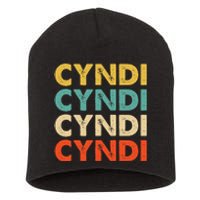 Cyndi Name Short Acrylic Beanie