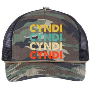 Cyndi Name Retro Rope Trucker Hat Cap