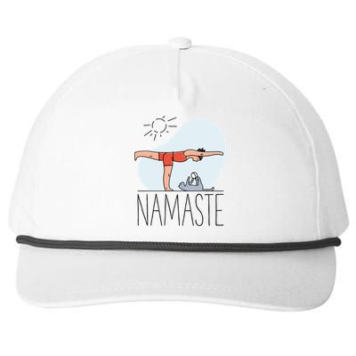 Cute Namaste Cat Yoga Pose Funny Gift For Kitty Cat Lovers Funny Gift Snapback Five-Panel Rope Hat