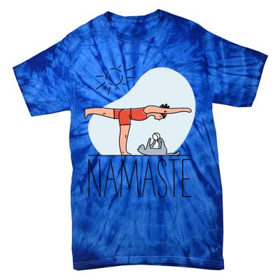 Cute Namaste Cat Yoga Pose Funny Gift For Kitty Cat Lovers Funny Gift Tie-Dye T-Shirt