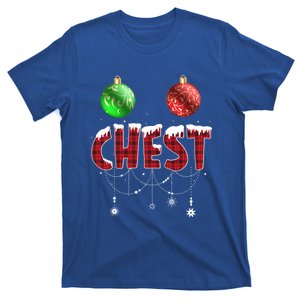 Chest Nuts Christmas Red Plaid Matching Couple Chestnuts Cool Gift T-Shirt