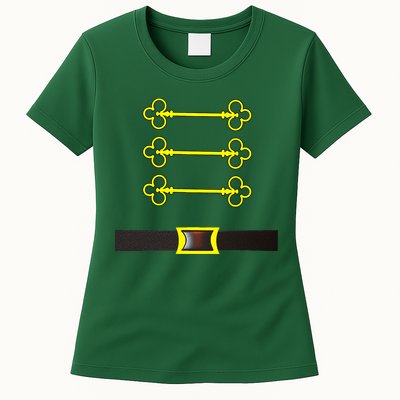 Christmas Nutcracker Costume Wear With Toy Soldier Hat Womens T-Shirt