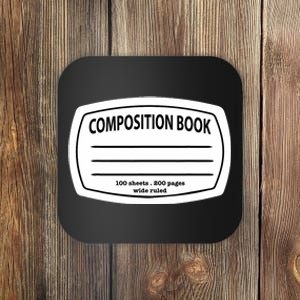 Composition Notebook Costume Matching Group Halloween Coaster