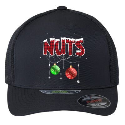 Chest Nuts Christmas Red Plaid Matching Couple Chestnuts Gift Flexfit Unipanel Trucker Cap