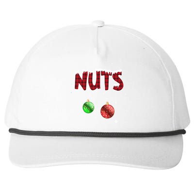 Chest Nuts Christmas Red Plaid Matching Couple Chestnuts Gift Snapback Five-Panel Rope Hat