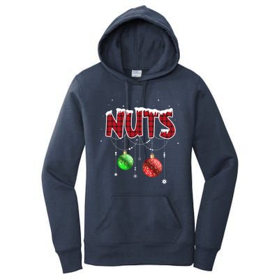 Chest Nuts Christmas Red Plaid Matching Couple Chestnuts Gift Women's Pullover Hoodie