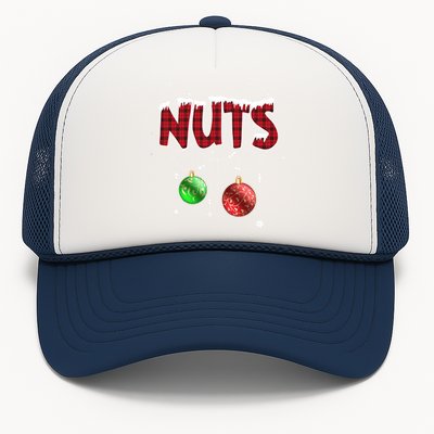 Chest Nuts Christmas Red Plaid Matching Couple Chestnuts Gift Trucker Hat