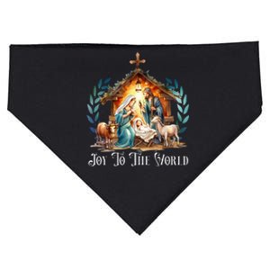 Christmas Nativity Christian Birth Of Jesus Joy To The World USA-Made Doggie Bandana